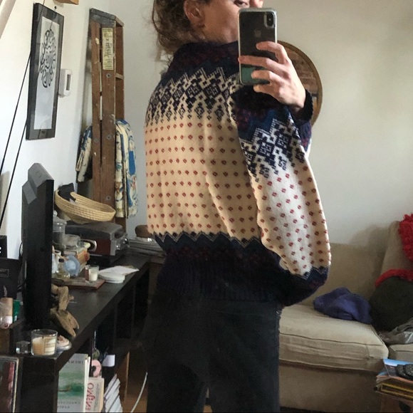 Vintage Wool Fairisle Knit Crewneck Sweater - Picture 4 of 8